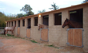 Cuadra con seis amplios boxes 